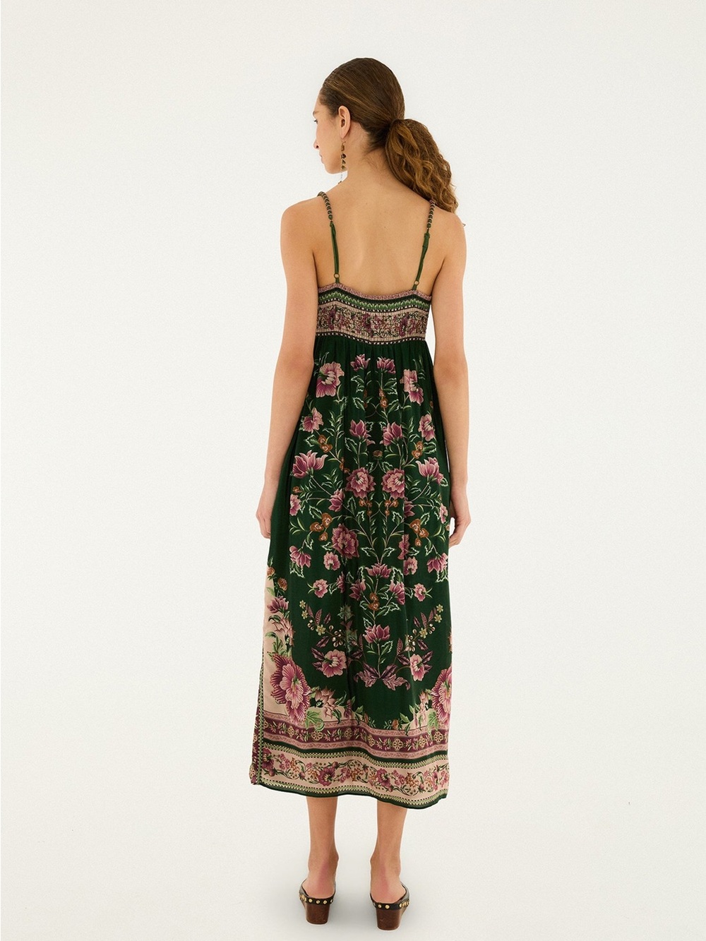 FARM Rio Green Flowering Garden Tree Sleveeless Midi Dress - Picture 6 of 6
